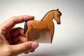 Hand Carved Horse Wooden Comb – Natural Wood, Animal Lover Gift