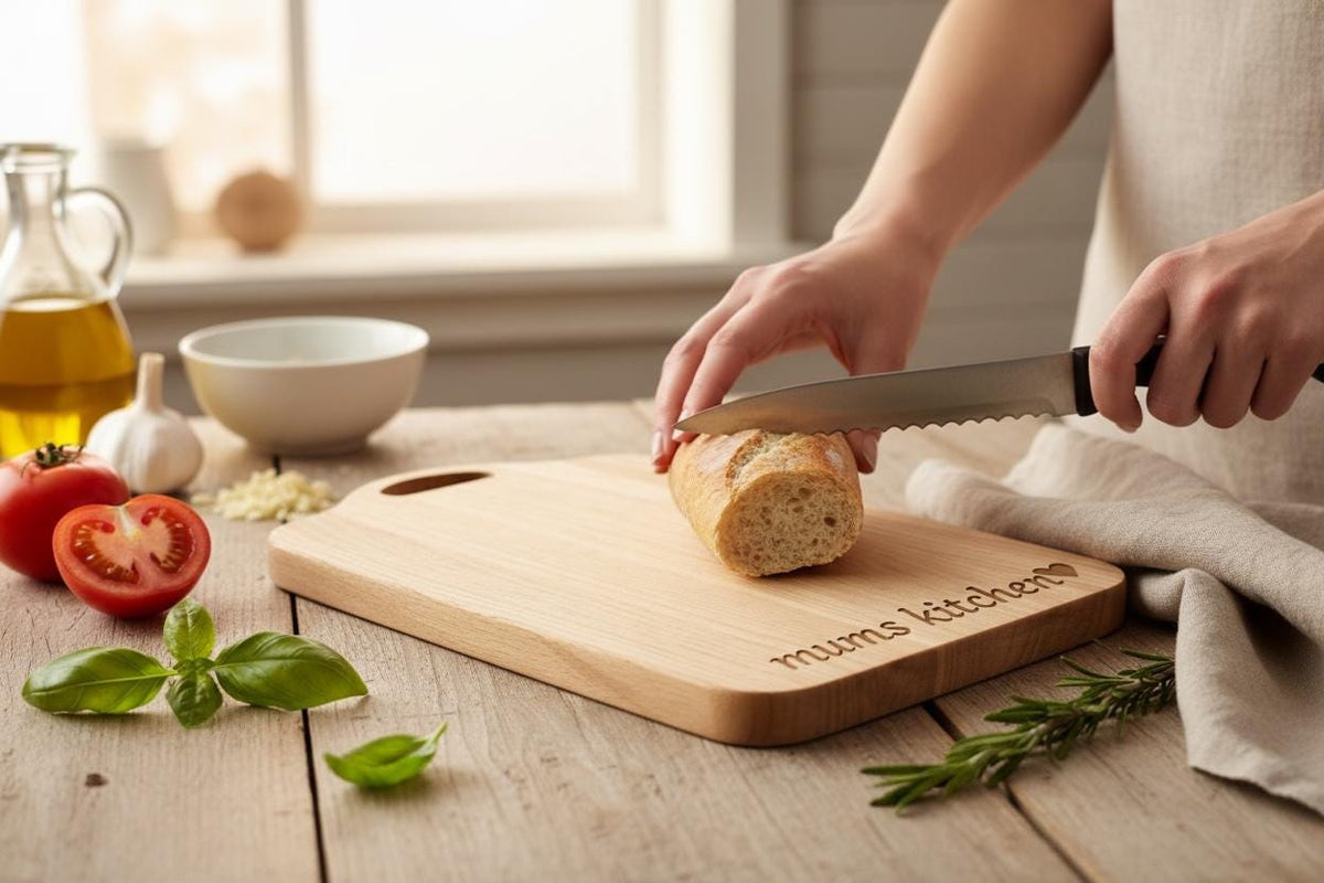 Personalized Oak Chopping Board - Laser Engraved Kitchen Gift / Mother’s Day gift
