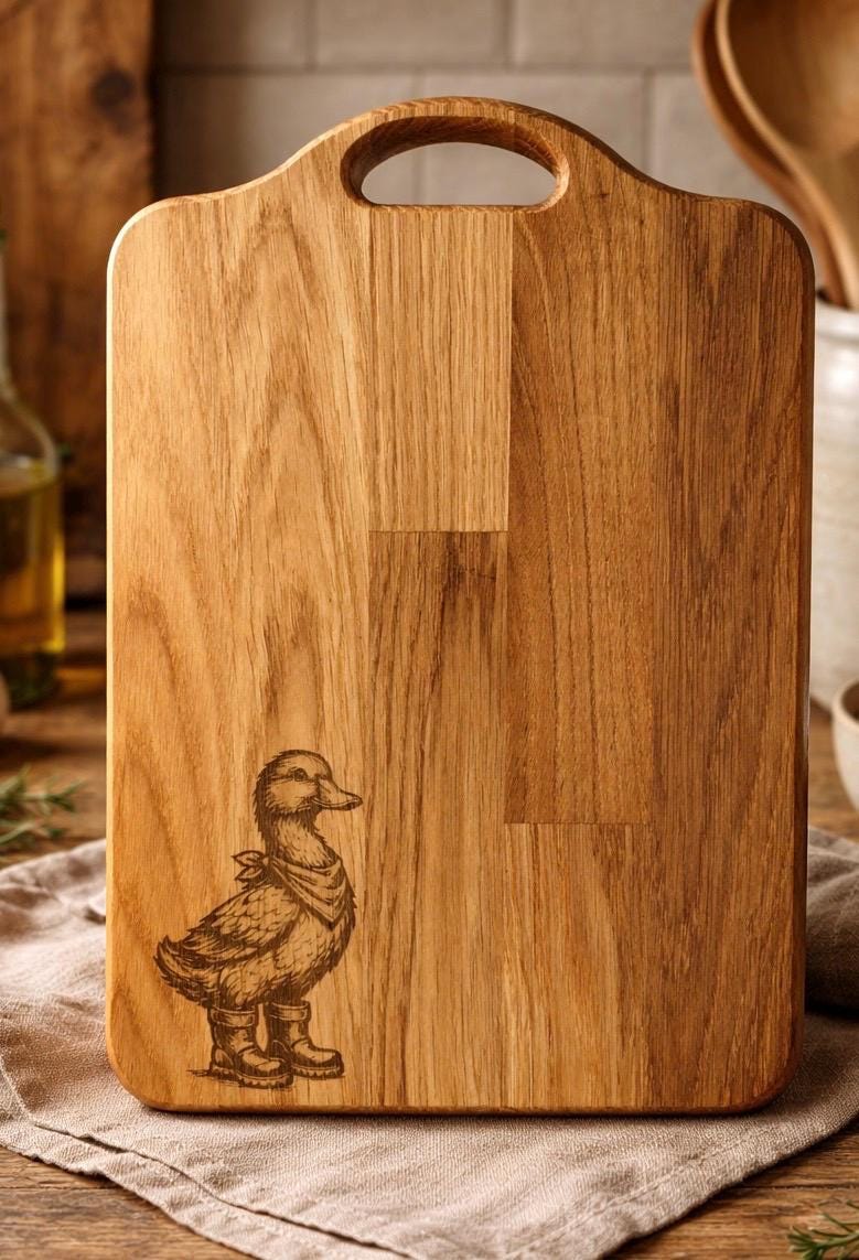 Engraved solid Oak Chopping Board | Rustic Kitchen Decor | farmhouse decor
