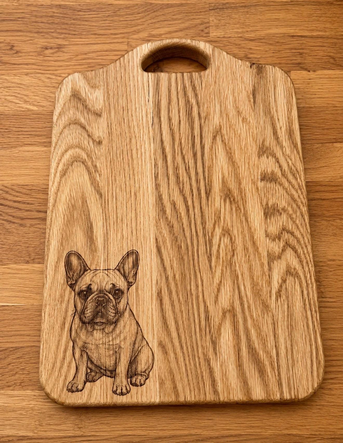 Personalized Oak Pet Photo Engraved Chopping Board | Custom Kitchen Decor