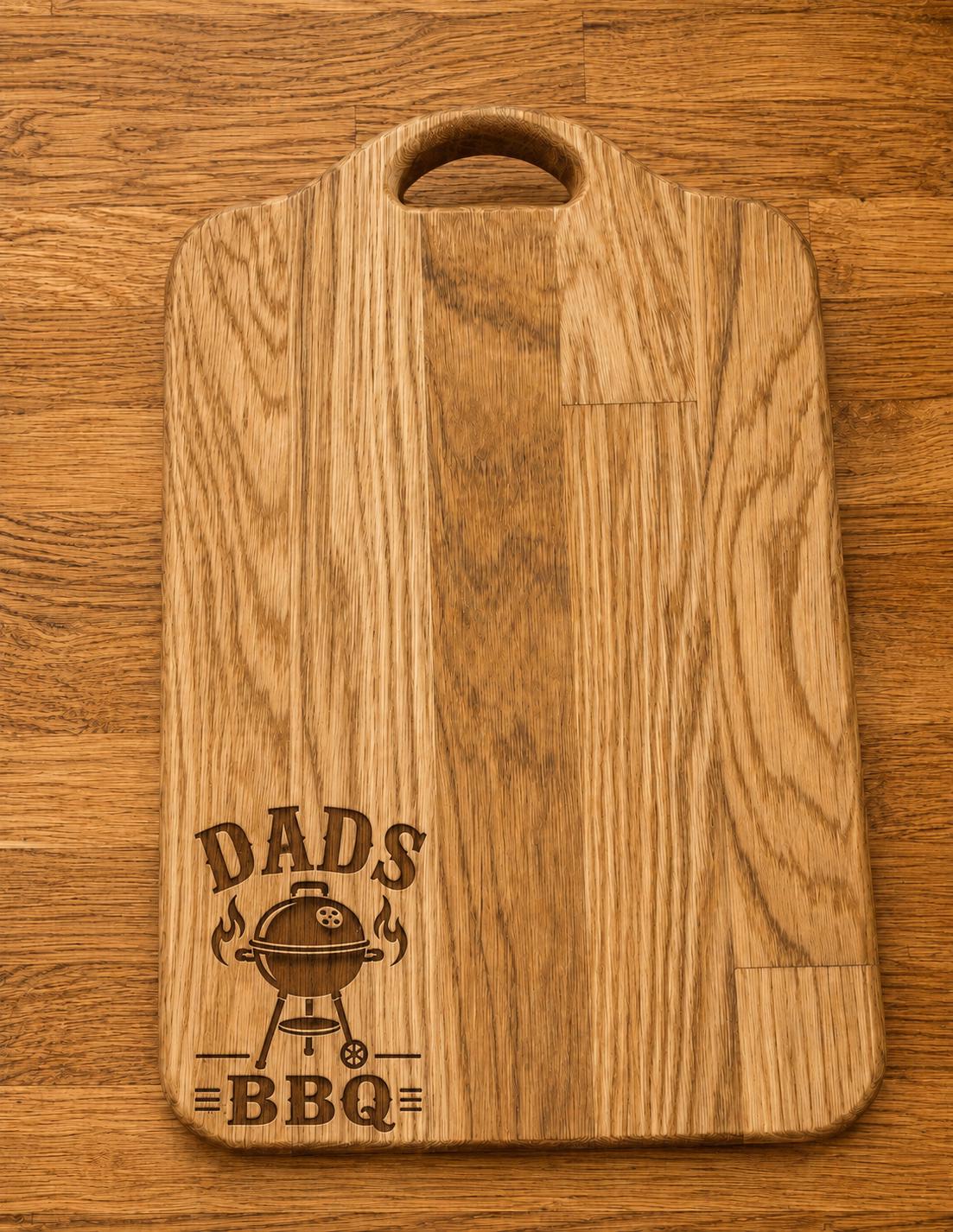 Dads BBQ | solid Oak Chopping Board | dad’s kitchen | Father’s Day gift