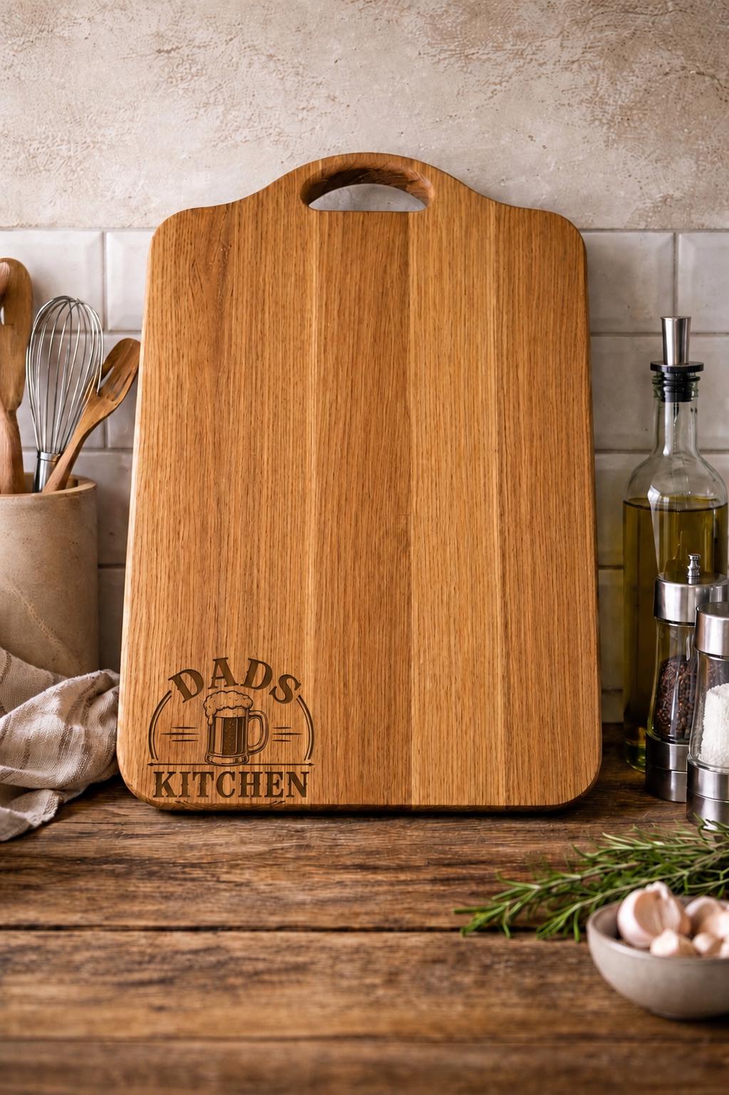 Dads BBQ | solid Oak Chopping Board | dad’s kitchen | Father’s Day gift