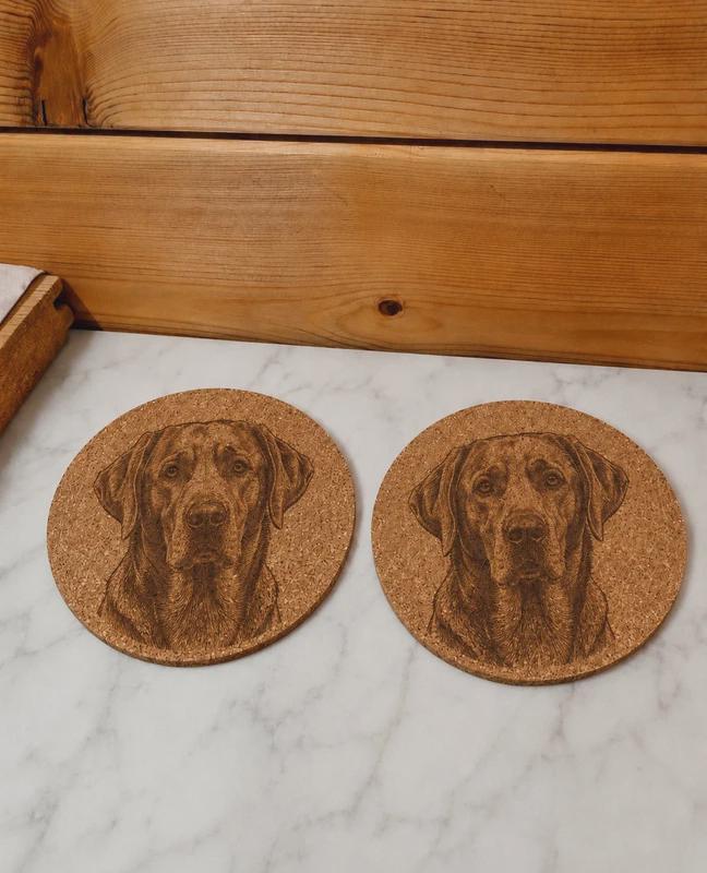 Labrador engraved solid oak chopping board - pet lover gift idea