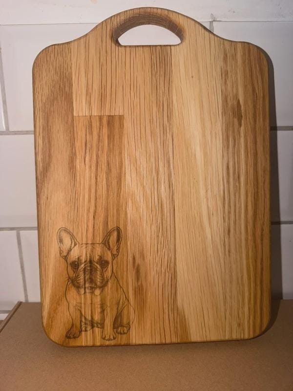 Engraved Oak French Bulldog Chopping Board – Pet Lover Kitchen Decor