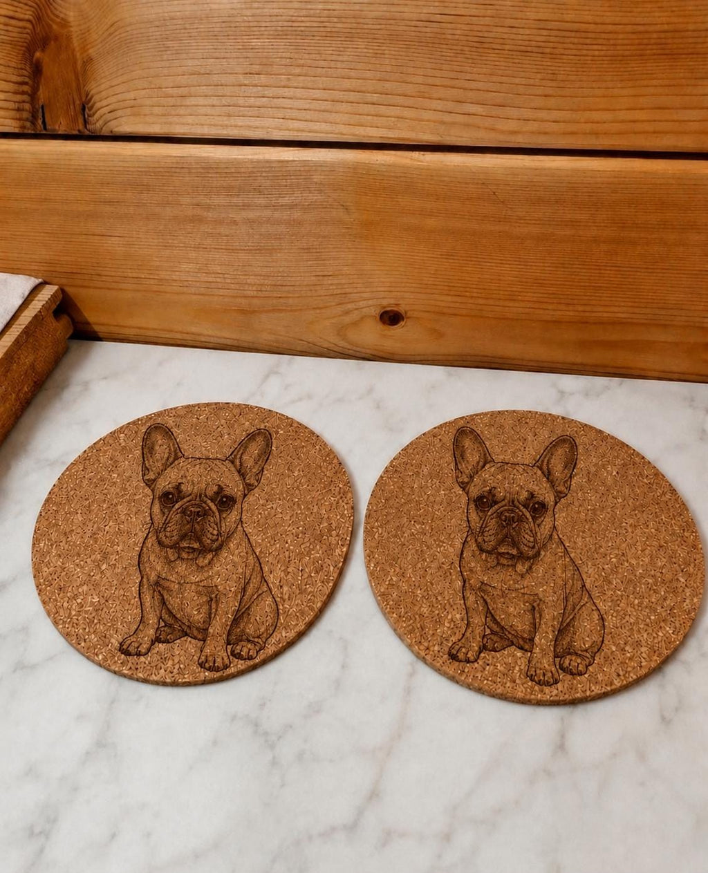 Engraved Oak French Bulldog Chopping Board – Pet Lover Kitchen Decor