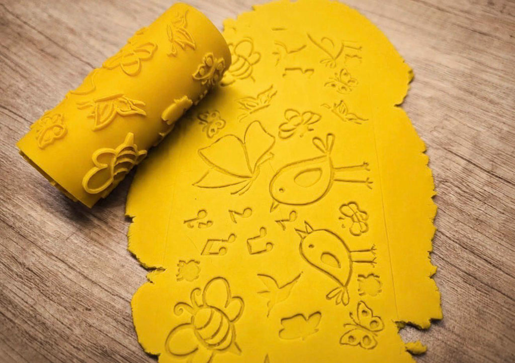 Fondant Clay Roller | Play Doh | Texture Roller | Sensory Dough Stamp | Multiple Designs for  Crafts & Pottery