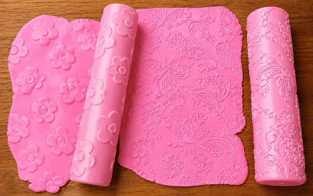Fondant Clay Roller | Play Doh | Texture Roller | Sensory Dough Stamp | Multiple Designs for  Crafts & Pottery