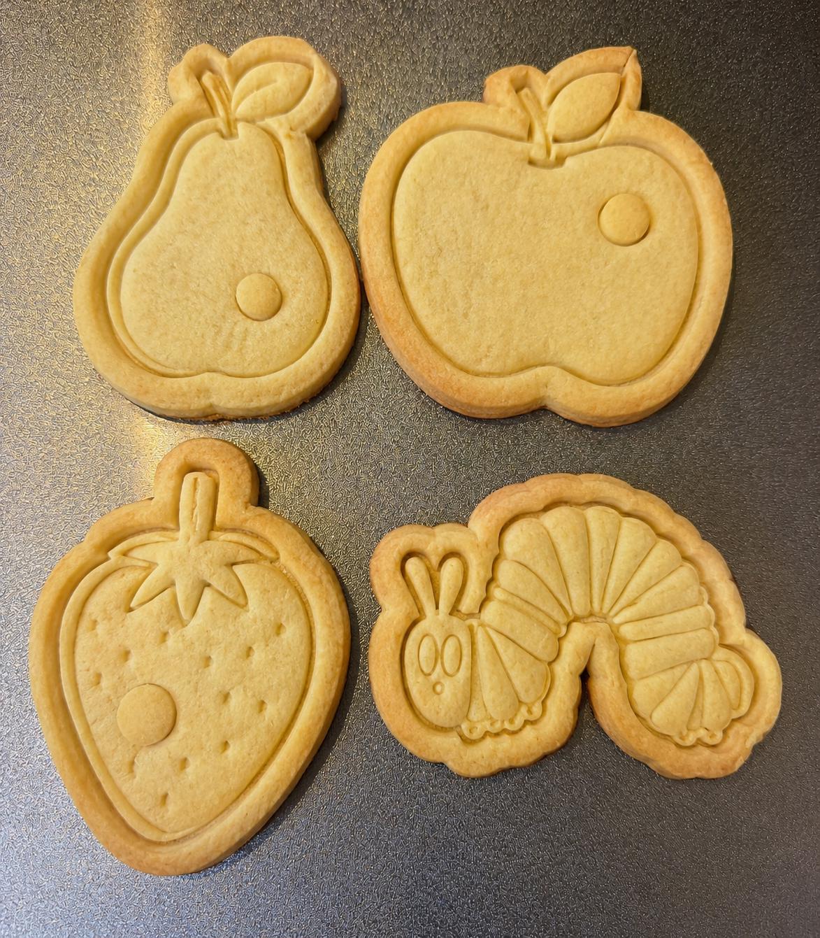 Hungry caterpillar cookie cutter set | fondant embossers | playdough toy | kids baking