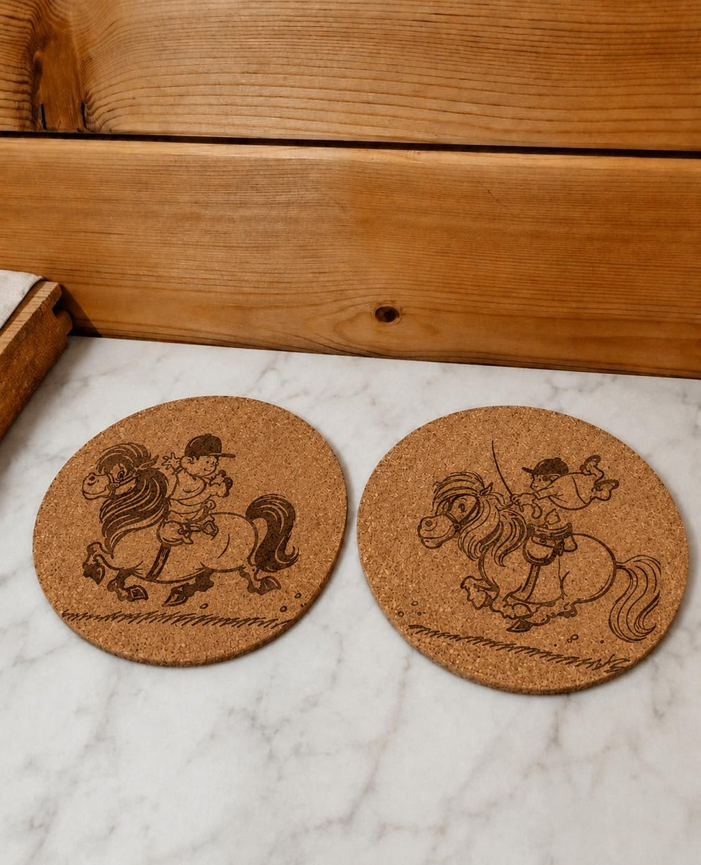 Engraved thelwell design  / shetland pony / solid Oak Chopping Board | Rustic Kitchen Decor |