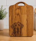Labrador engraved solid oak chopping board - pet lover gift idea
