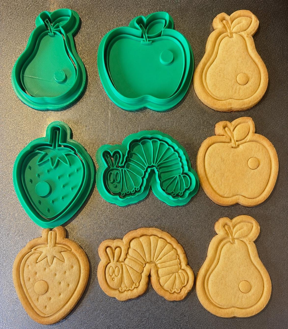 The Very Hungry Caterpillar Cookie Cutters | Play Dough Mould Set | EYFS Montessori Sensory Play | Storytelling | Fondant | Clay |