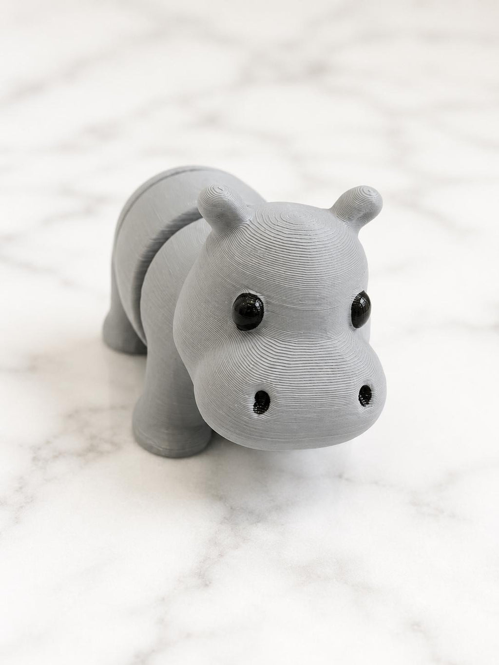 Cute Articulated Hippo Fidget Toy | 7cm 3D Printed Hippo | Sensory Desk Toy | Pocket Animal Gift