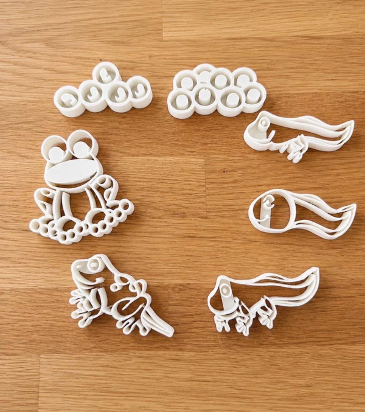 Life Cycle of a Frog Playdough Cutter Set | Montessori EYFS Learning | Frog Life Cycle Play Dough Tools | 3D Printed PLA Sensory Toy
