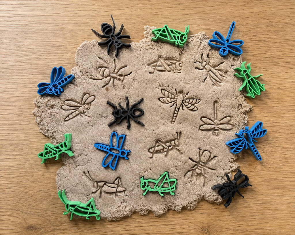 Bug Playdough Stamp Set | Insect Play Dough Cutters | Sensory Play | EYFS Montessori | Sand & Clay Imaginative Play | 3D Printed