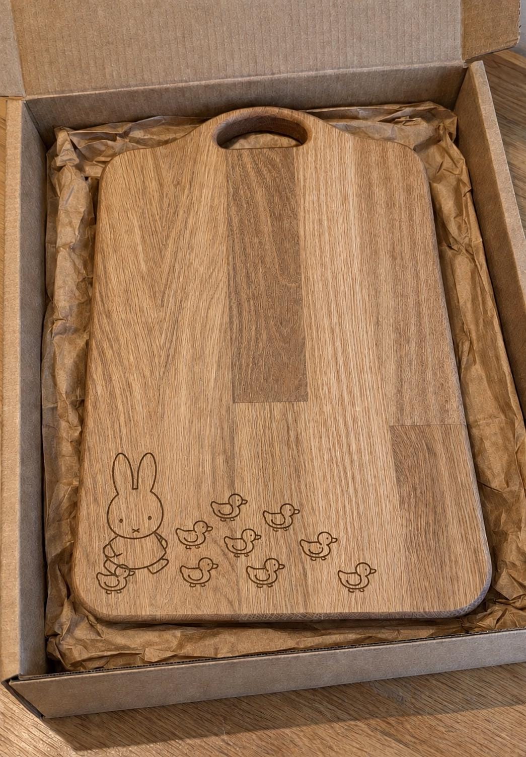 Miffy bunny Engraved Solid Oak Chopping Board | Optional Designs | Personalised Kitchen Gift | Serving Board