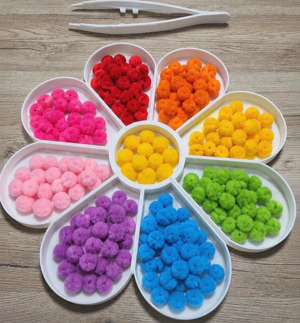 Flower Sensory Sorting Tray with Tweezers | Fine Motor Skills | Montessori & EYFS Learning | PLA 3D Printed
