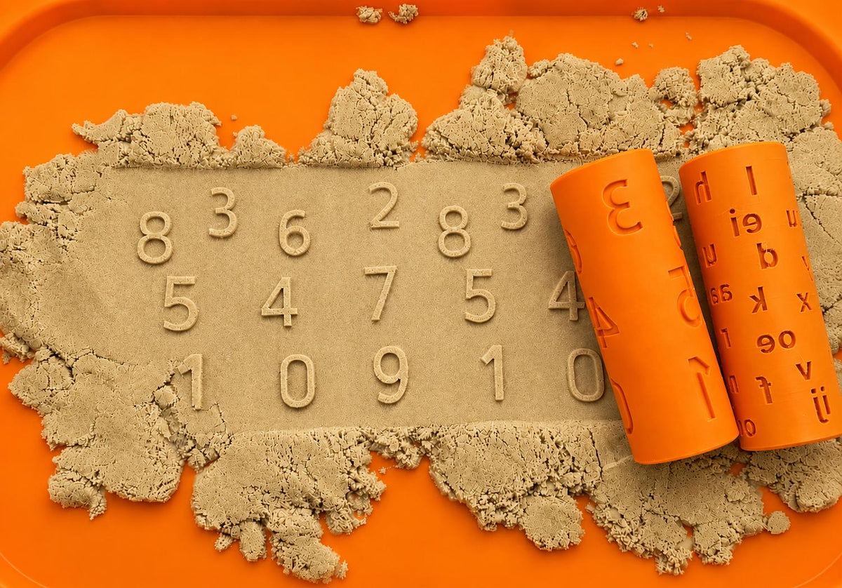 Number and letter roller  | Educational Playdough & Sand Stamp Roller | Montessori EYFS Maths Learning | PLA 3D Printed