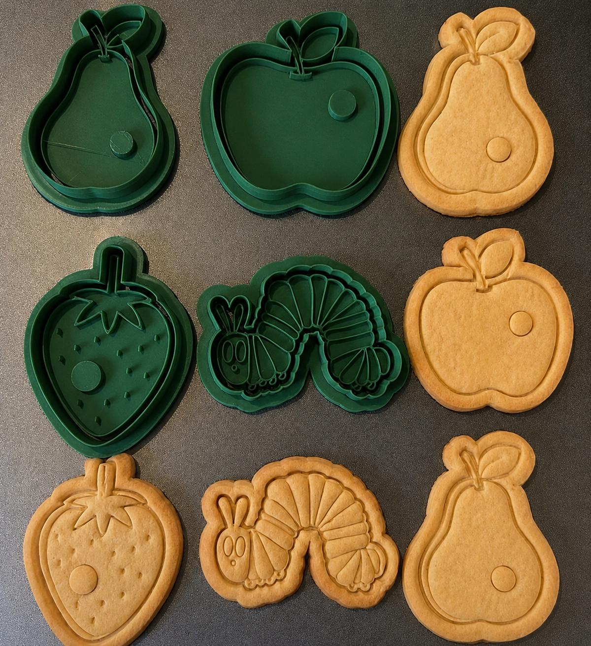The Very Hungry Caterpillar Cookie Cutters | Play Dough Mould Set | EYFS Montessori Sensory Play | Storytelling | Fondant | Clay |