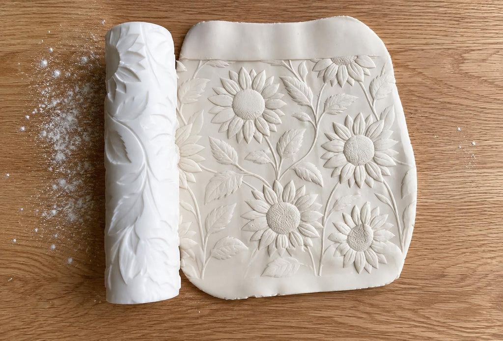 Floral Texture Roller for Playdough, Clay & Fondant | Flower Embossing Roller | Multiple Designs