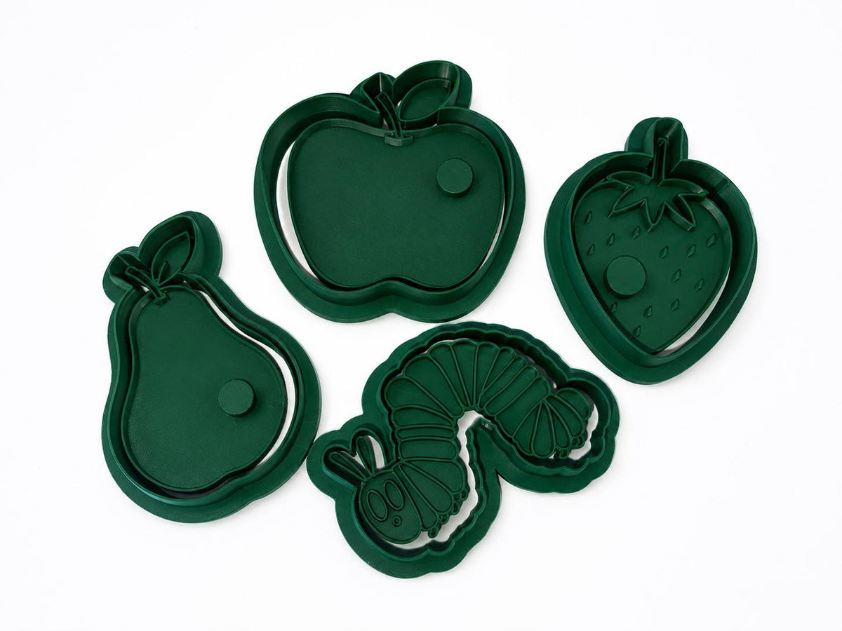 The Very Hungry Caterpillar Cookie Cutters | Play Dough Mould Set | EYFS Montessori Sensory Play | Storytelling | Fondant | Clay |