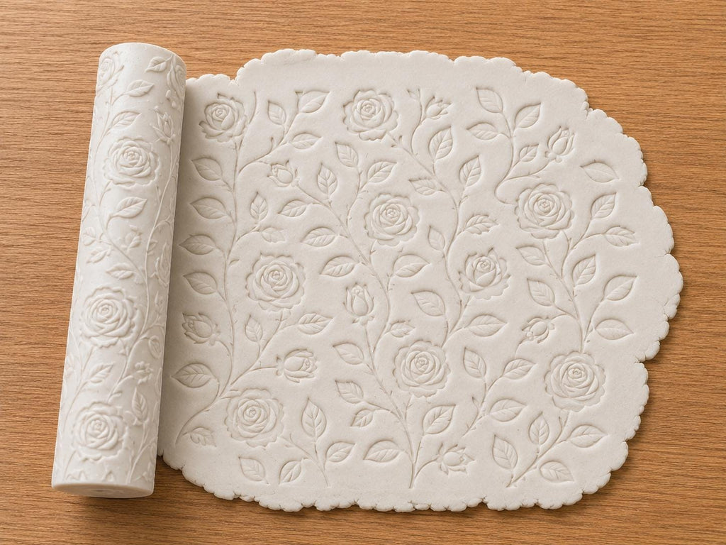 Floral Texture Roller for Playdough, Clay & Fondant | Flower Embossing Roller | Multiple Designs