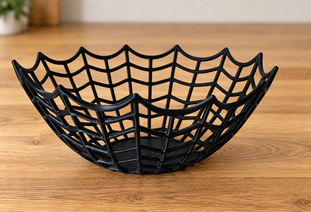 Halloween Cobweb Sweet Bowl – 20cm | Spider Web Treat Bowl