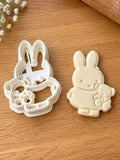 Miffy Bunny Teddy Cookie Cutter & Embosser Stamp | Fondant  Biscuit Cutter | Polymer Clay Tool