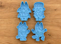 Bluey Halloween Cookie Cutters Set of 4 – Spooky 3D Printed Biscuit Cutters – Approx 8cm