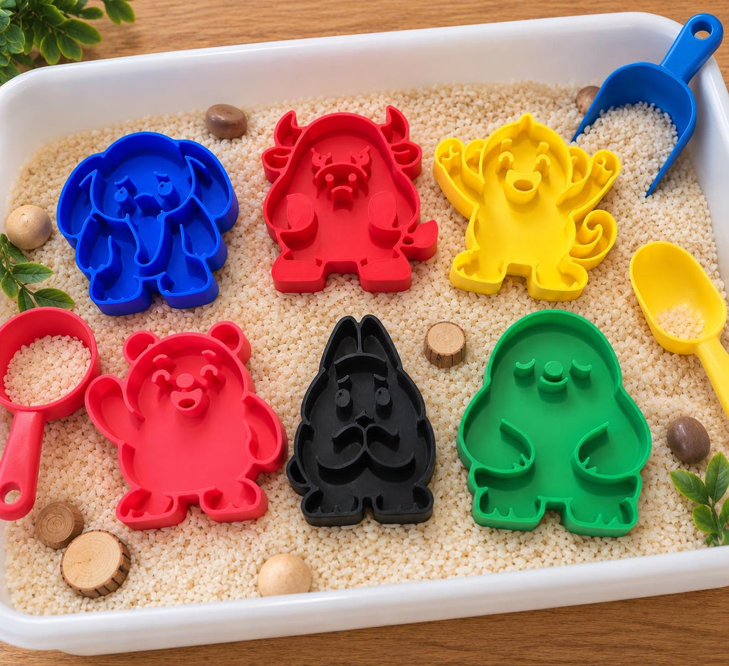Emotion Animals Sensory Play Set – 6 Feelings Toys – 9cm Emotional Learning & Sensory Tray