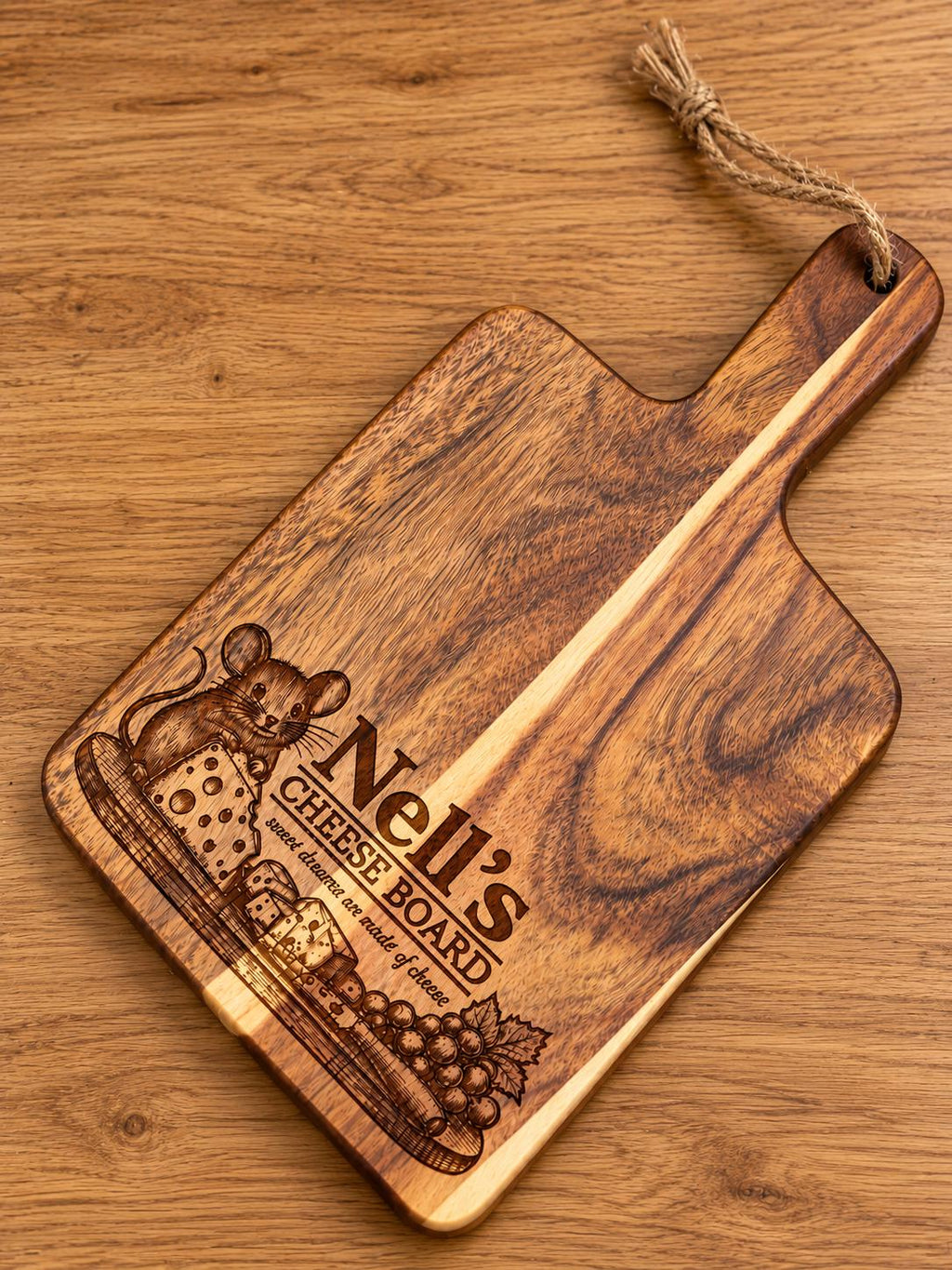 Personalised Acacia Wood Cheese Board | Engraved  Serving Board | chopping board | 30 x 15cm | Kitchen Gift
