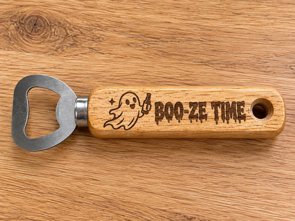 Halloween Bottle Opener | Spooky Party Bar Gift | Boos & Brews or Boo-ze Time | 2 Designs