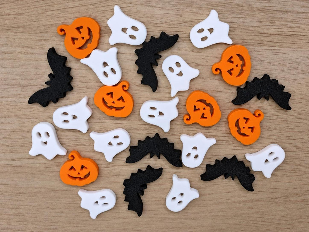 Halloween Counting Counters | 3D Printed Sensory Bin Fillers | Spooky Maths