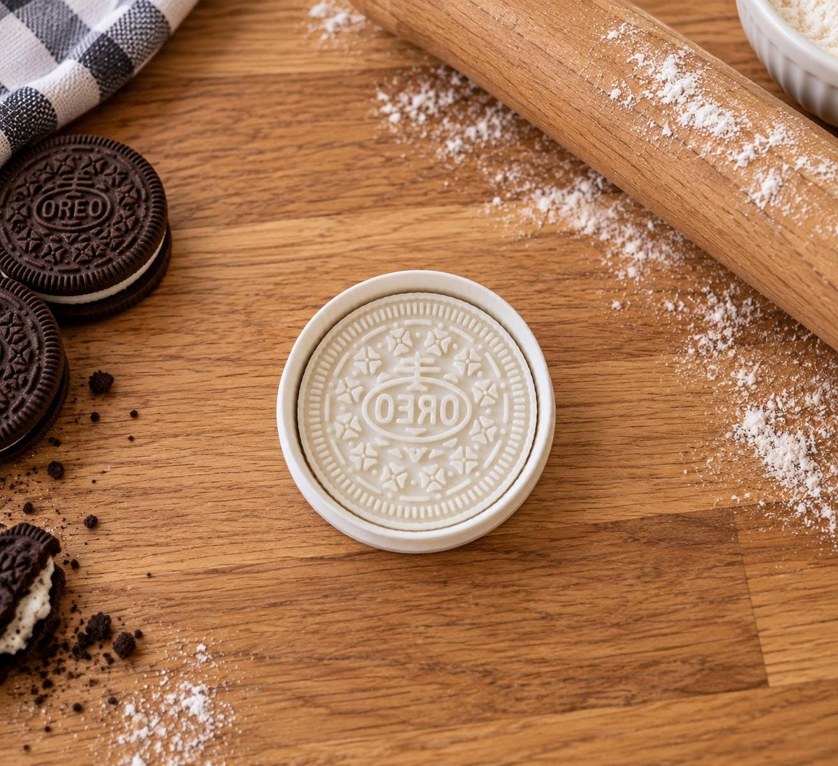 Oreo Biscuit Cookie Cutter & Embosser Stamp – 7cm